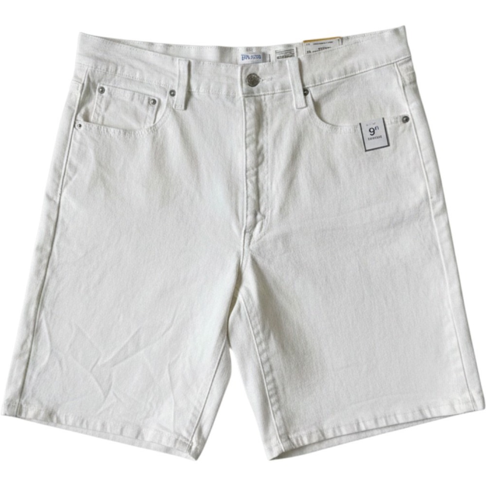 Time and Tru Bermuda Shorts Womens 12 White High Rise Denim 9in Inseam New NWT